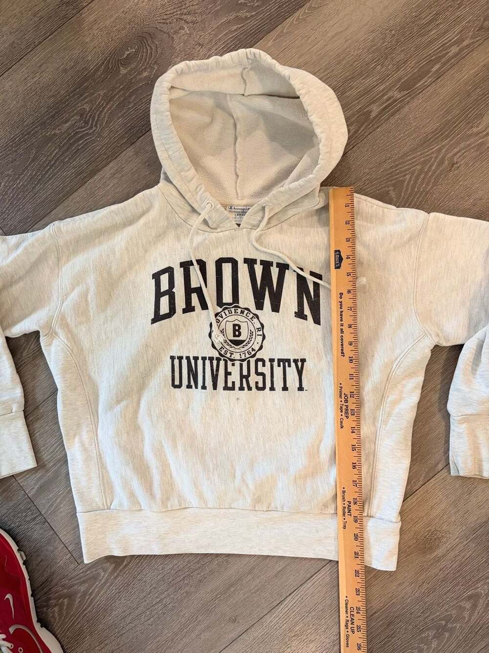 Vintage Champion Reverse Weave Brown University Hoodie Grey Large - Picture 4 of 4